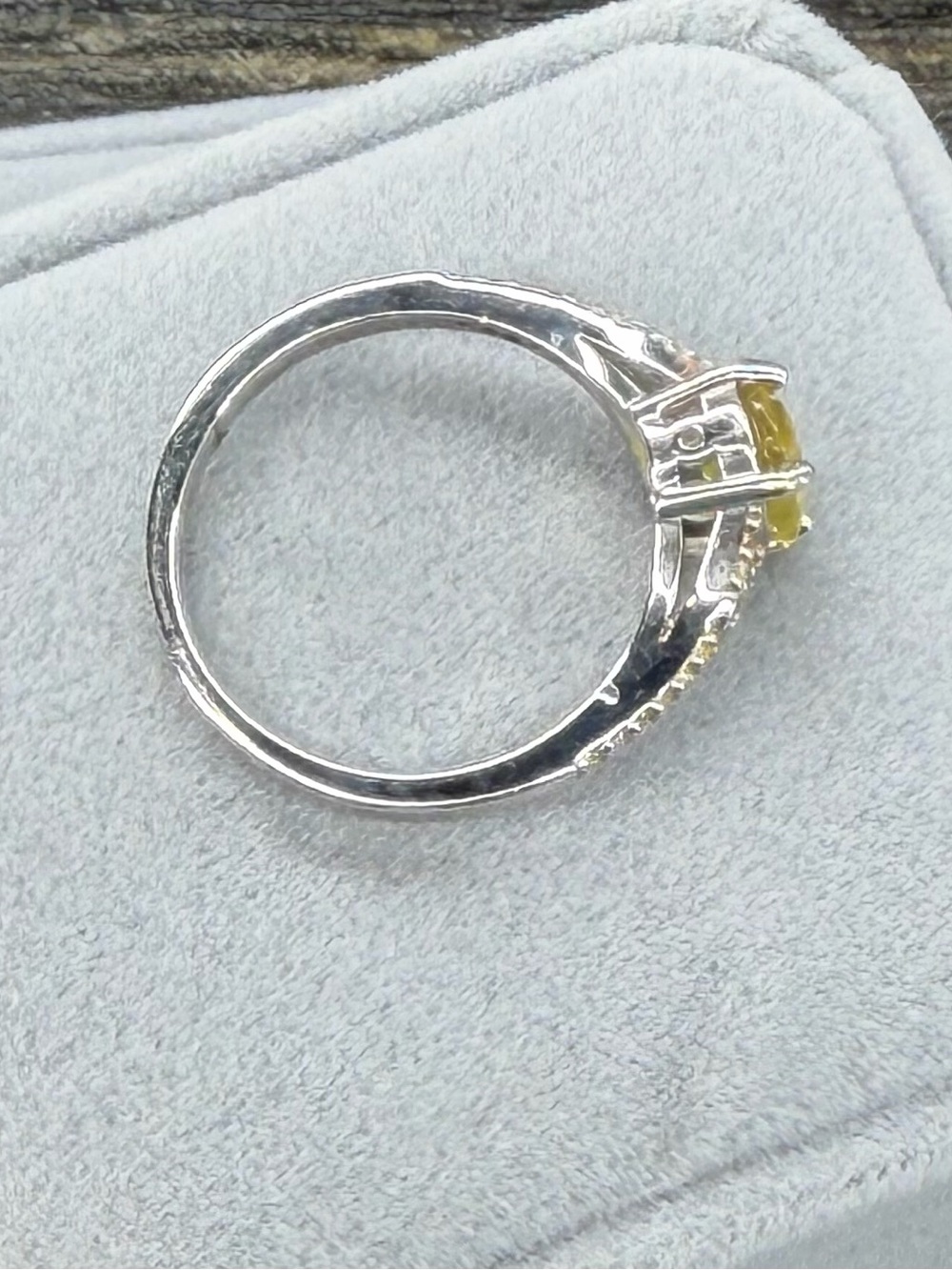 Stunning Natural 2CT Yellow Sapphire 925 Sterling Silver w/ 14K Gold Ring Sz 8 - Picture 14 of 14